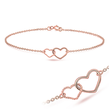 Rose Gold Plated Silver Anklets ANK-105-RO-GP